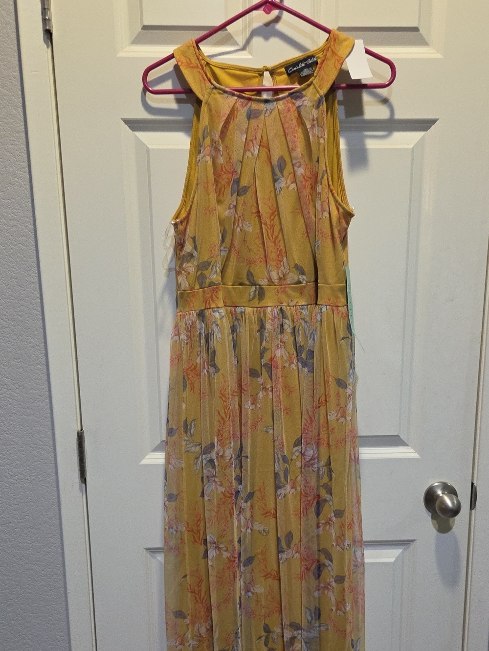 Girls' Mustard Floral Maxi Dress by Candie's